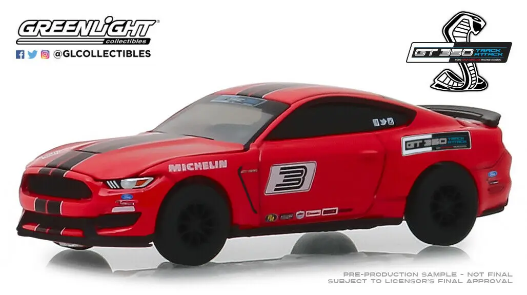 GreenLight 1:64 2016 Ford Mustang Shelby GT350 игрушечный автомобиль из сплава игрушки для детей