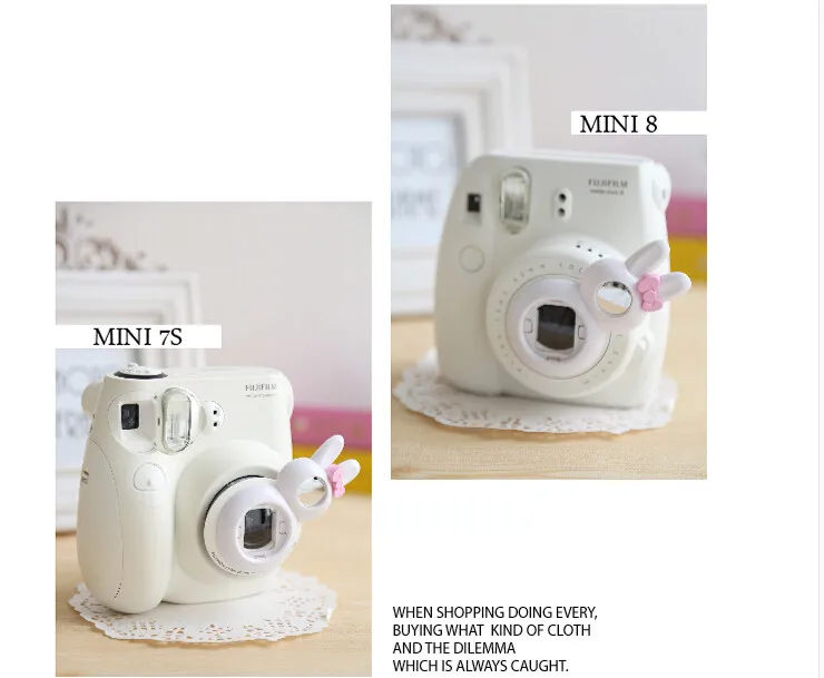 Камера FUJIFILM Instax Mini 8 Mini 7s Китти милый кролик стиль Автопортрет Зеркало крупным планом объектив селфи для мгновенной камеры