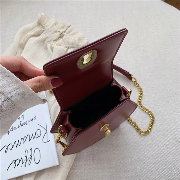 Модный кошелек для монет, сумка на плечо, одноцветная Повседневная сумка, сумка на плечо с цепочкой, роскошные сумки через плечо, ручная работа, dames