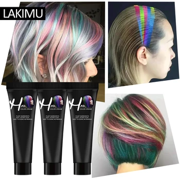 

LAKIMU Professional Hair Color Kits Long Lasting Hair Dye One Time Hair Wax Purple Pink Grey Hair Color Mascara Hair Color Dye
