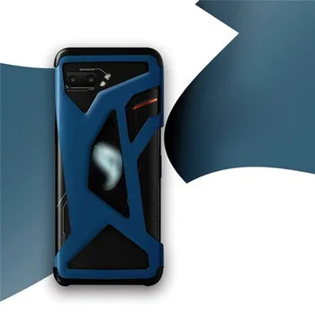 

Leather Case Phone Protective Shell Film Sticker Hollow-out Back Cover for ASUS ROG Phone II 2 / ZS660KL Phone Accessories