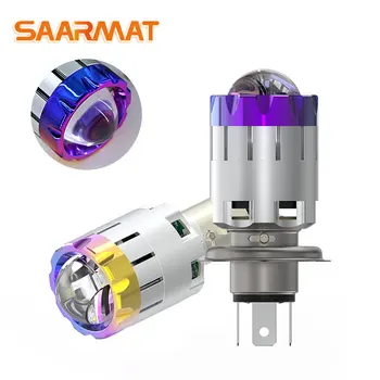

Motorcycle Headlight Bulbs H6 BA20D H4 LED Mini Bi-LED Headlight Lens Moto 4800LM Hi Lo Lamp Scooter ATV Accessories Fog Lights