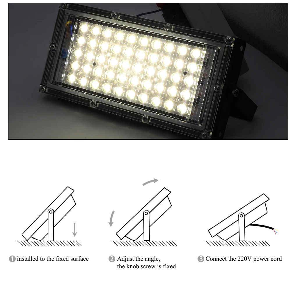 LED Flutlicht 10W 20W 30W 50W 100W AC220V IP68 wasserdichte Projektor  Beleuchtung Außen scheinwerfer Reflektor Wand leuchte Straßen laterne -  AliExpress