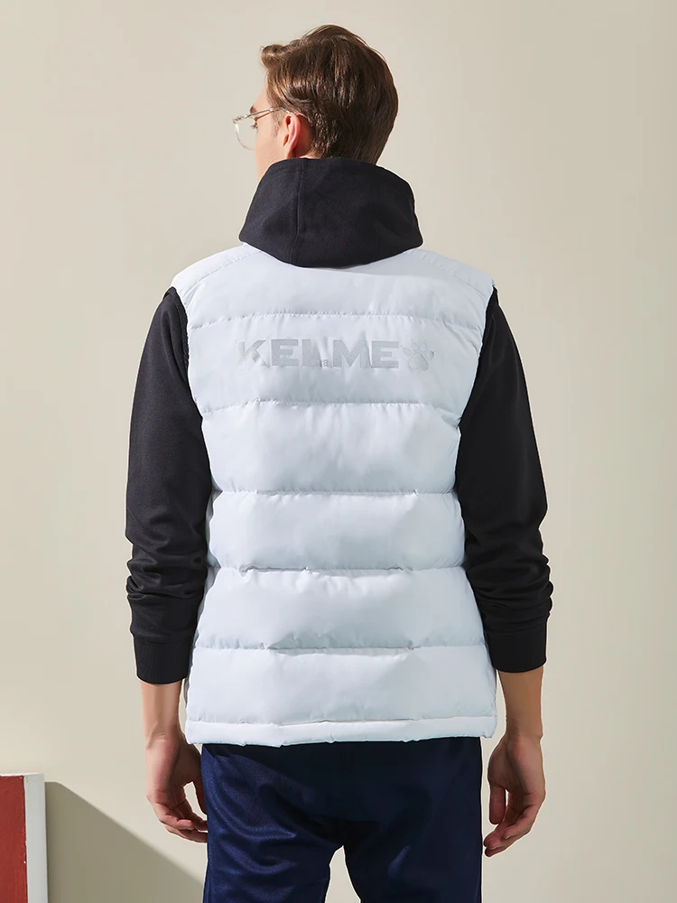 KELME Мужская бархатная спортивная куртка без рукавов, хлопковое пальто с логотипом на заказ, тренировочный жилет для футбола, теплая куртка, ветрозащитная 3891412