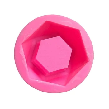 

1 PC Hexagon Flower Pot Silicone Mold - Succulent Plant Vase Gypsum Cement Molds Concrete Clay Mould, Ashtray Resin Moulds,Cand