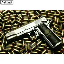 Полностью Квадратный бриллиант, 5D покрасочный пистолет Бриллиантовая мозаика пейзаж 3d поделки Алмазная вышивка 40x50 см