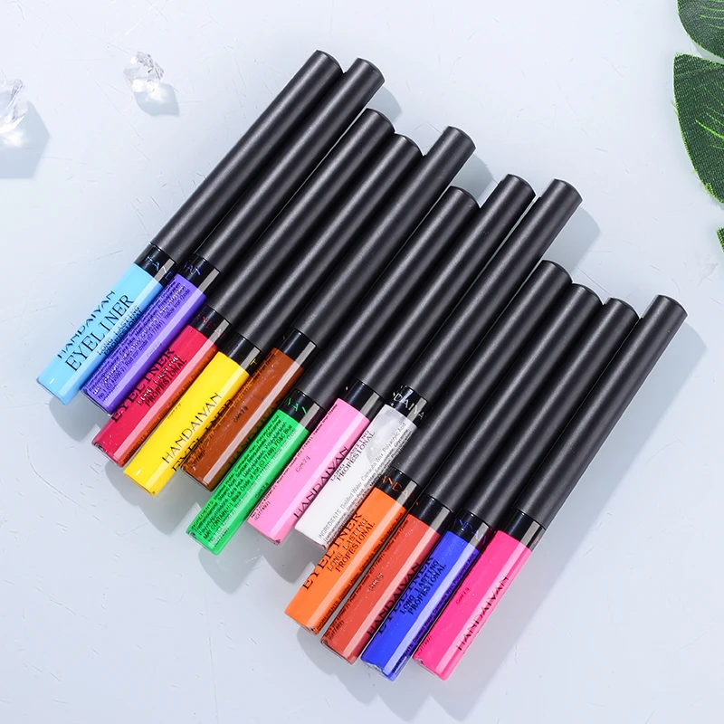 

12 Colors Matte Liquid Eyeliner Pen Eyes Line Painting Drawing Pencil Waterproof Eye Liner Charming Eye Make Up