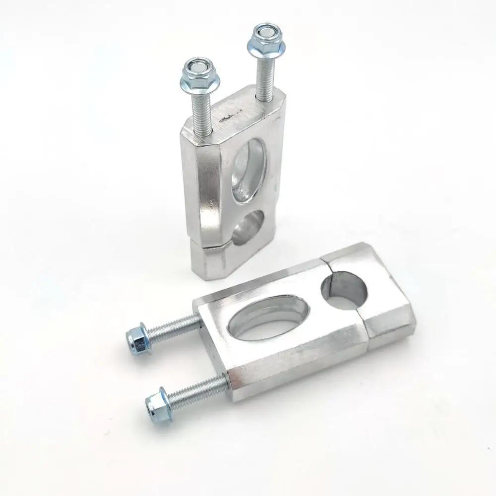 Зажим для Руля Мотоцикла 7/8 дюйма 22 мм серебристый алюминиевый сплав|Руль