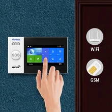 Marlboze 4,3 дюймов ips Цвет Дисплей WI-FI GSM GPRS сетевая с защитой от вскрытия охранной сигнализации системы безопасности дома комплект сигнализации