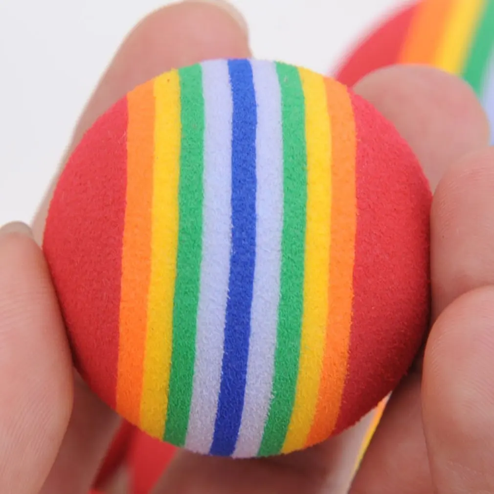 Dog ball rubber Cute ball dog toy ball vocal molar rainbow ball pet colorful bell ball