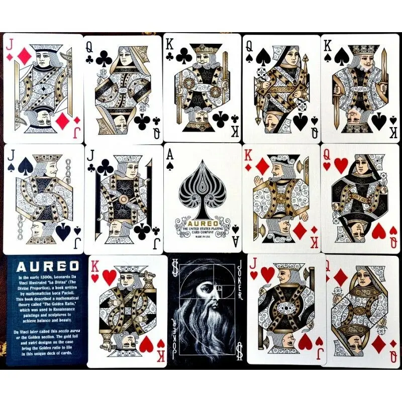 Велосипедные игральные карты Aureo Da Vinci Deck USPCC Ограниченная серия Poker Magic Card Games