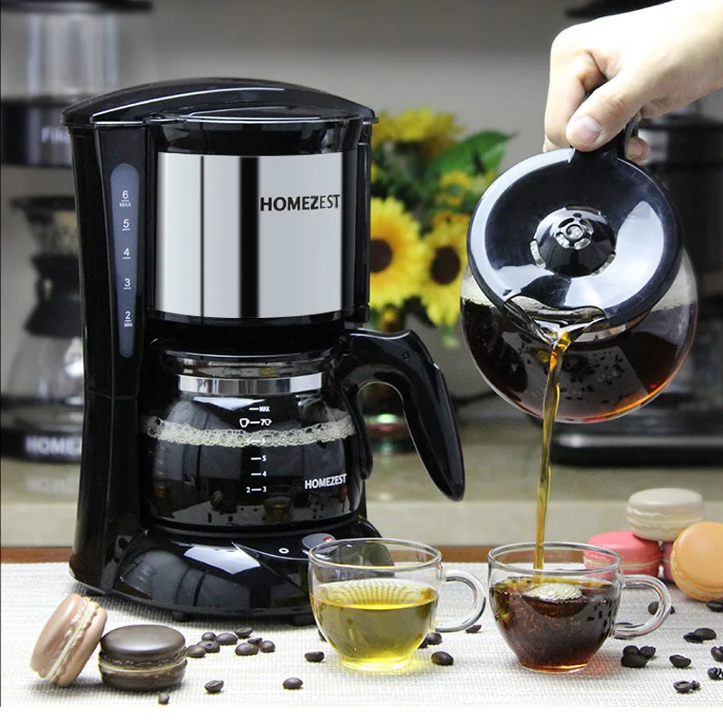 Американская кофемашина, Кофеварка, маленькая, для использования, полностью автоматическая, для приготовления кофе, чая, двойного использования, интеллектуальная изоляция, анти-сухая