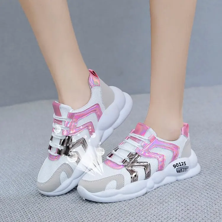 

INS Super Fire New Style Shoes Women's 2019 Student Network Dad Korean-style Summer Surface PU Leather Versatile Mixed Colors Ne