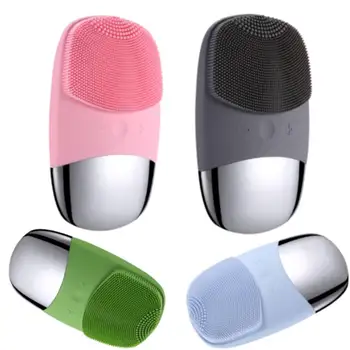 

Electric Facial Cleansing Brush Sonic Vibration Face Cleaner Silicone Deep Pore Cleaner Waterproof Skin Massager Brush Cleansin