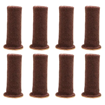 

8Pcs Double-layer Pad Thickened Noiseless Chair Foot Cover Protective Mat Knitted Stool Foot Pad Coffee