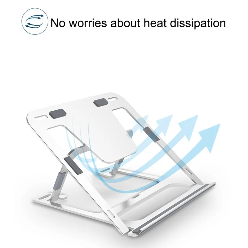  Folding Portable Laptop Stand Viewing Angle/Height Adjustable Quality Aluminum Alloy Bracket Suppor