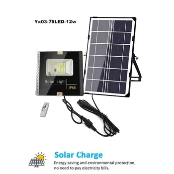 

100/75 Led solar light lamp floodlight LED Wall For Outdoor Yard Garden LED Waterproof Security Yard LED indoor remote timer sp