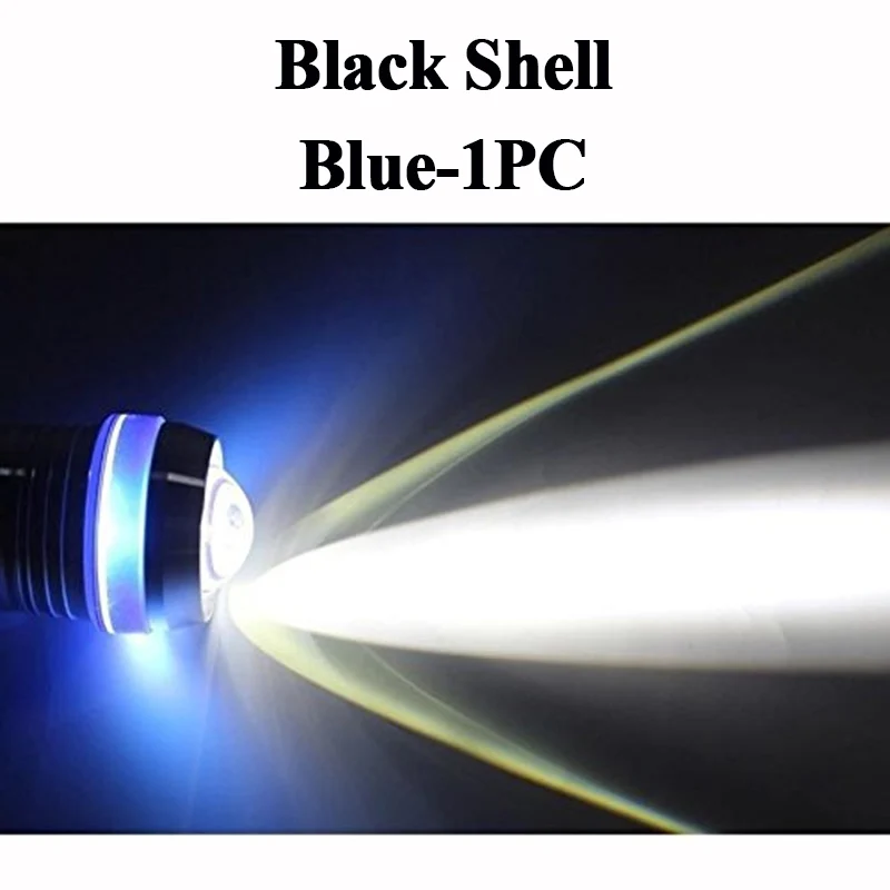 1PC Black - Blue U3 фара мотоцикла светодиодный мотоциклы фары супер яркий рабочий мотоцикл противотуманных фар 1600LM скутеров 12V мото один подвесные светильники - Цвет: 1PC Black - Blue