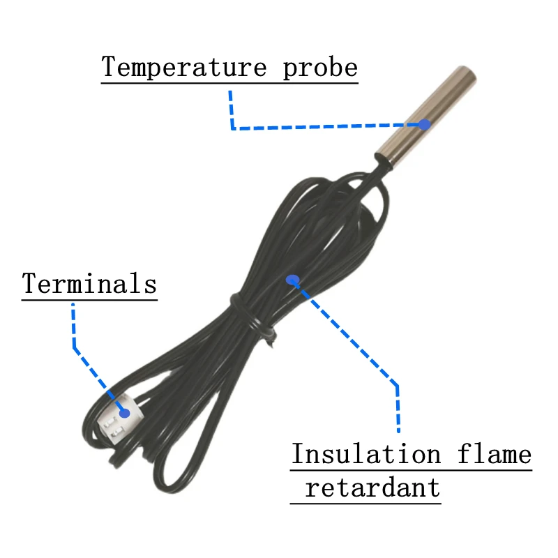 NTC Thermistor Temperature Sensor B3950 5/10/15/20/50/100K 1% Waterproof Probe Air Conditioning Probe 20/35/50CM