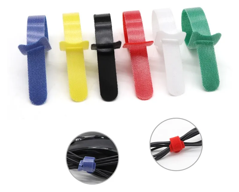 10~100pcs Releasable Cable Ties Plastics Fastening Reusable Cable tie Straps Nylon Loop Wrap Zip Bundle Bandage Tie