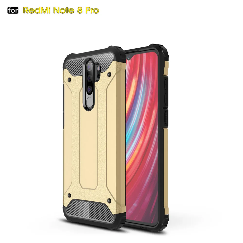 Golden Противоударный защитный чехол 6,53 для Xiaomi Redmi Note 8 Pro, чехол для Xiaomi Redmi Note 8 Note8 Pro, задняя крышка для телефона, чехол - Цвет: Golden