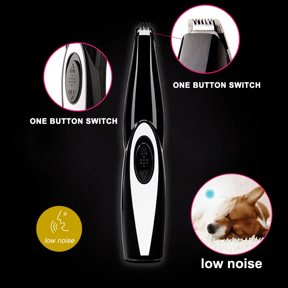 Dog Cat Nail Hair Trimmer Grinder Pet Grooming Tool Electrical Shearing Cutter USB Rechargeable Dog Haircut Paw Shaver Clipper