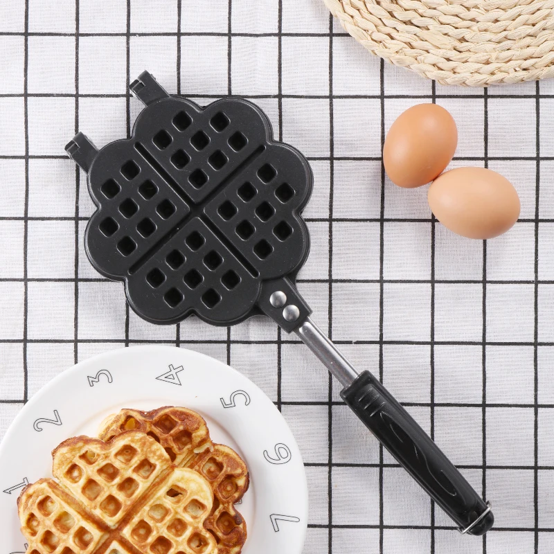 

Home Heart-shaped Egg Waffle Cake Mold Cake Pan Nonstick Double Side Biscuits Muffin Mould Pot Bakeware Breakfast Baking Tools