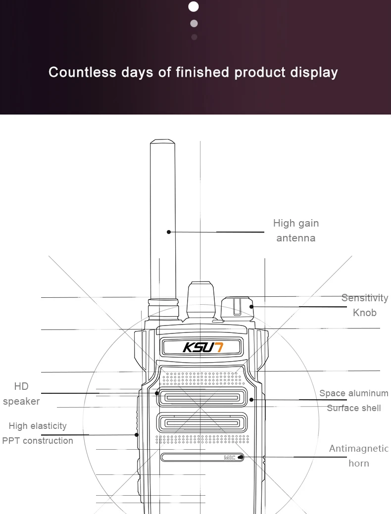 KSUN KSX18 walkie-talkie наружная мини-Рация 50 км 8 Вт Высокая мощность шифрование домофон маленькая машина маленькая