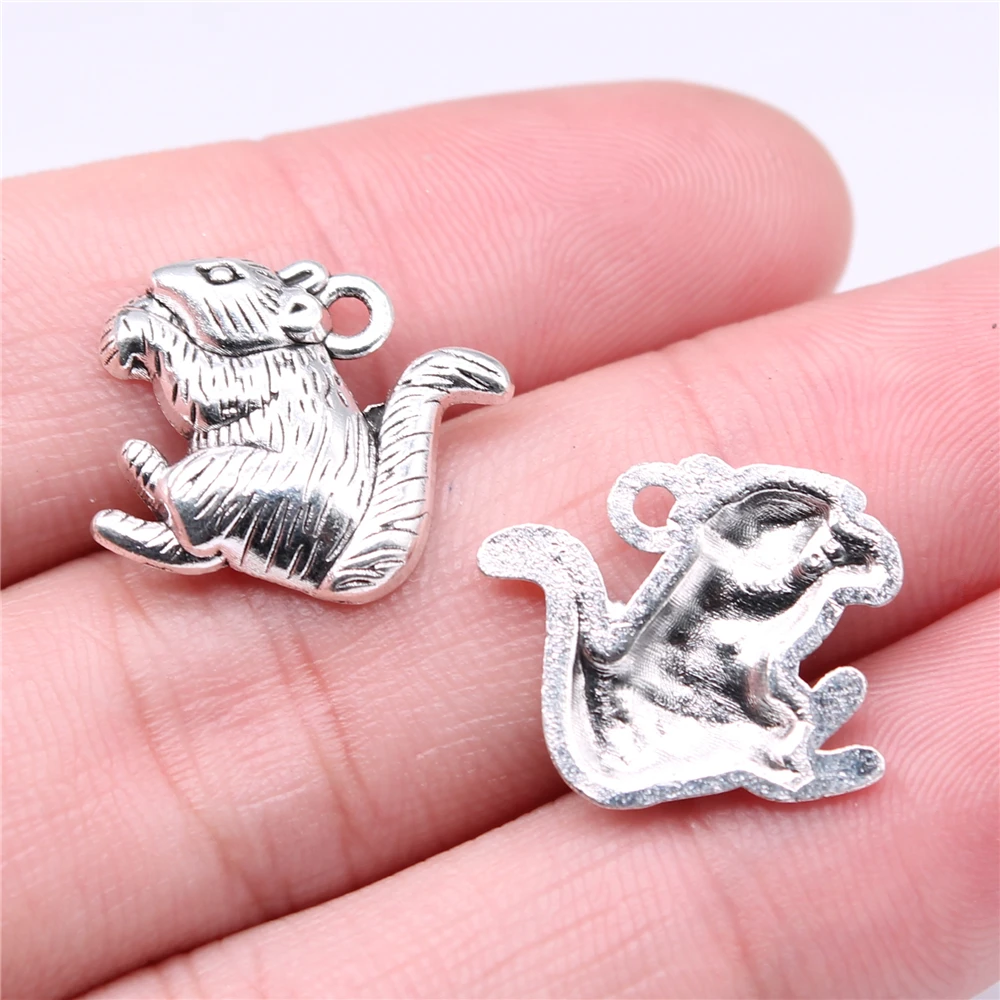 

Wholesale 150pcs/bag 18x19mm Charm Squirrel Antique Bronze Color Alloy DIY Jewelry Making Accessories