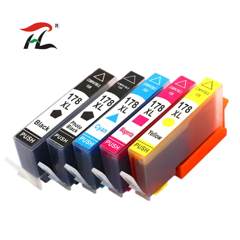 5PK 178XL совместимый чернильный картридж для HP 178 XL Officejet B109 B110 B210 C309 C310 C410 D5468 D5463 D5460
