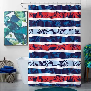 

Shower Curtains Under 10.00 Exotic,Tropical Hibiscus Flower Beach Theme Vivid Color Scheme Floral Arrangement,Indigo Red Baby