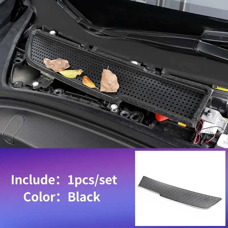 black 1pcs Воздухозаборная Крышка для Tesla модель 3 аксессуары/автомобильные аксессуары модель 3 tesla три tesla модель 3 карбон/аксессуары - Название цвета: black 1pcs