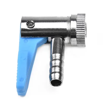 

Tire Inflator Valve Connector Adapter Equipment Replacement Chrome +Blue