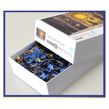 

Educational Toy Home Decor Game Picture Forest Deer 1000 Pieces Jigsaw Brain Challenge Decompression Assembling Kids Gift Family