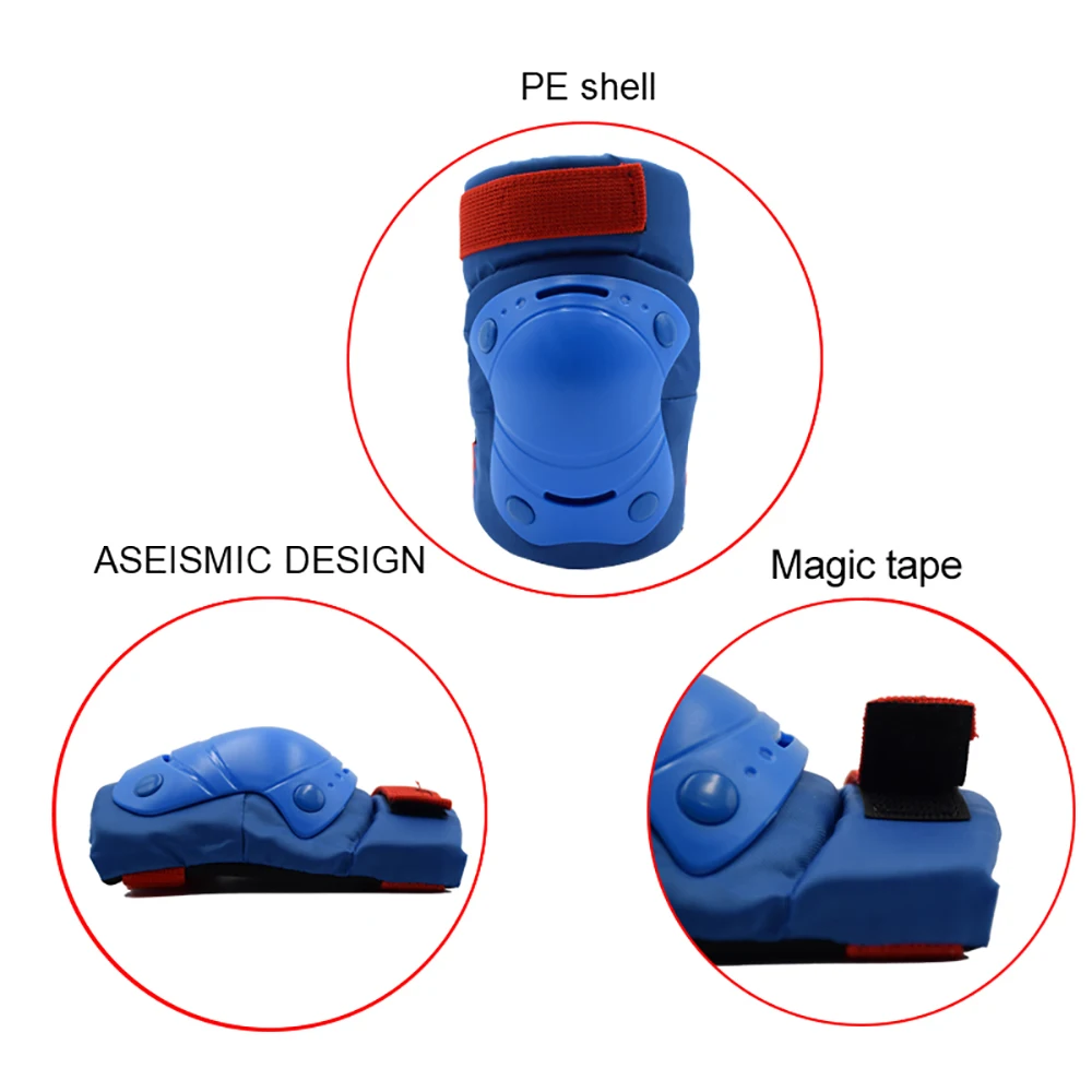 Skybulls 6pcs/Set Kids Knee Pads Elbow Pads Wrist Protector Bicycle Skateboard Skate Roller Outdoor Sports Protective Gear Set Skybulls 6pcs/Set Kids Knee Pads Elbow Pads Wrist Protector Bicycle Skateboard Skate Roller Outdoor Sports Protective Gear Set