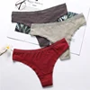 Strings taille basse sexy avec inscription, en coton, pour femme, 3 pcs/lot, sous-vêtements, lingerie, culottes, slips ► Photo 2/6