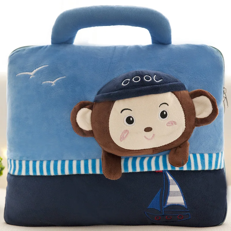 Hat monkey Многофункциональная подушка для путешествий кровать подушка для шеи кровать Милая подушка подушки с изображением животных Подушка для тела и одеяла - Цвет: Hat monkey