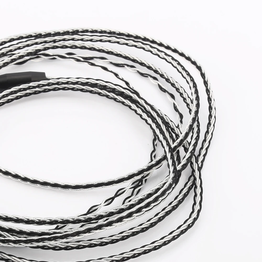 Audiocrast HC018 XLR 4pin Weave Cloth OD 5mm OCC Pure Silver Plated Headphone Cable For HD700 Audio Headphone Cable Wire