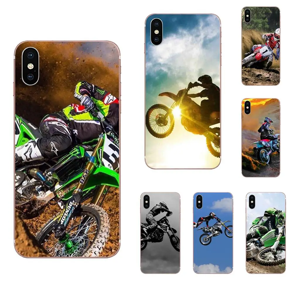 Мотоциклетная гонка Moto Cross мягкий чехол для телефона Coque Apple iPhone 4 4S 5 5C 5S SE 6 6S 7 8 Plus X