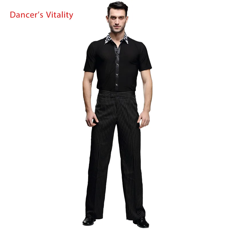 

Men's latin dance costume men's spandex Stripe latin dance trousers men's Rumba / Samba / Tango Cha Cha / Jazz Dance wear