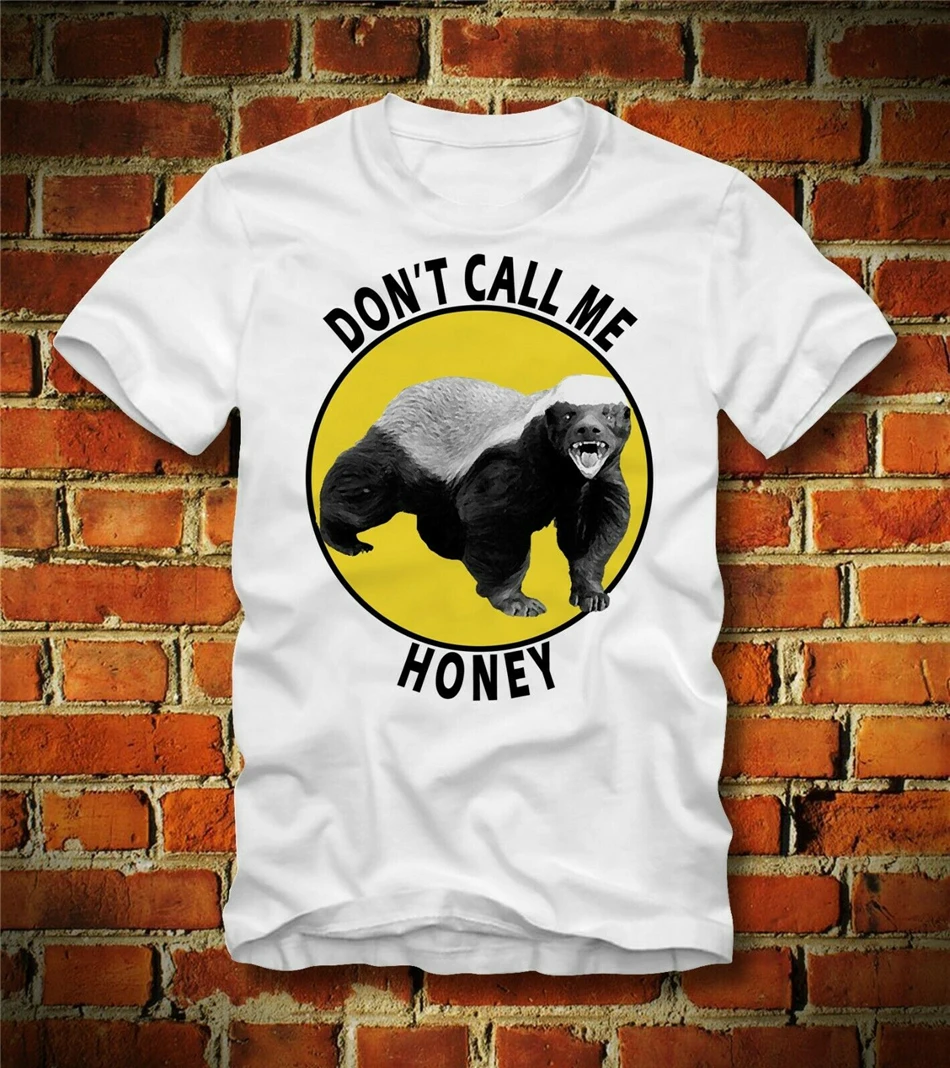 BOARDRIPPAZ/футболка с надписью Don CALL ME HONEY DACHS HONIGDACHS BADGER FUN топы в стиле хип-хоп футболка