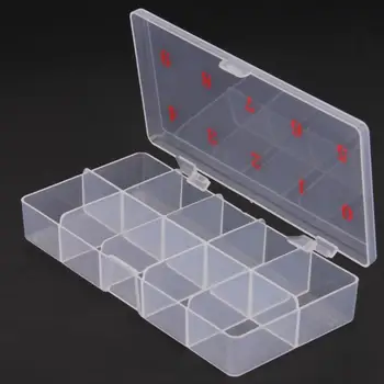 

10 Grids Numbers Plastic Fake Nail Tips Storage Case Box Container Organizer Nail Art Container False Nail Display Case