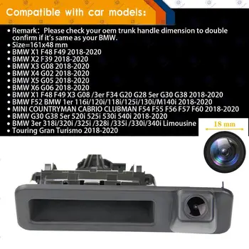 

HD 1280x720p 18mm HD Camera Reversing Rear View Backup Camera for BMW X1 F48 F49 X3 G08 /3er F34 G20 G28 5er G30 G38 2018-2020