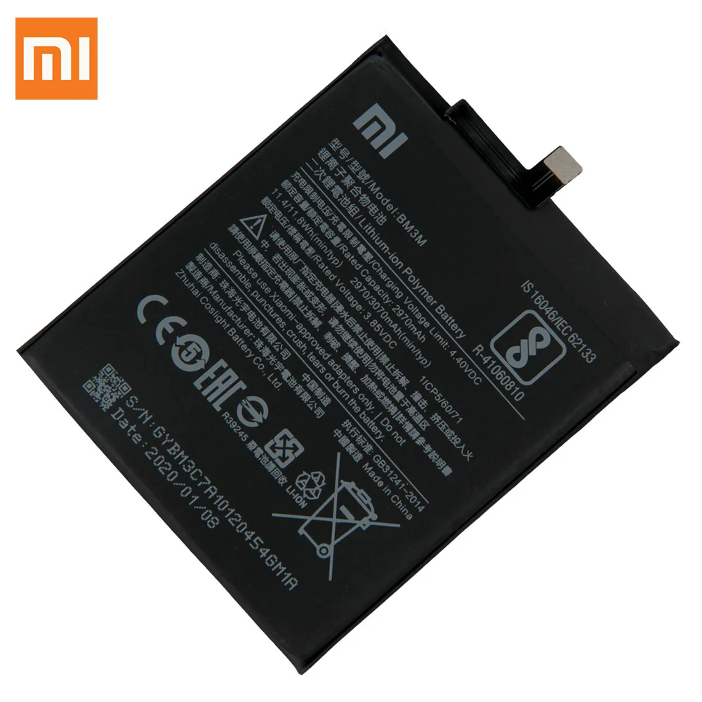 Оригинальная запасная батарея для XiaoMi Mi9 SE Mi 9SE BM3M натуральная телефона 3070