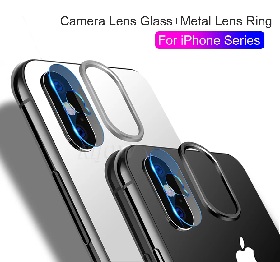 Для iPhone X XS Max закаленное стекло обновление до 11 Pro Max протектор металлическое кольцо Стекло поддельные камеры 11 пленка для iPhone11 X XS объектив