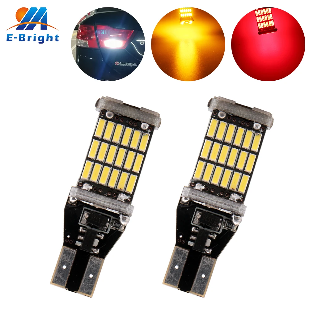 Can-bus T15 T10 2 шт. светодиодный 921 912 W16W 45 SMD 4014 Авто дополнительные лампа заднего хода