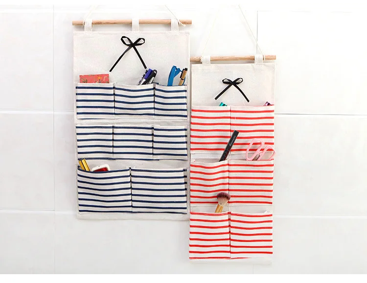 Originality Multi Pocket Bow Cotton Accept Hanging Bag Door After The Wall On Dormitory Suspension Multi Type Home Furnishing