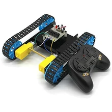 DIY Assembled Tank Model Toy with Remote Control Chassis Smart RC Robot Kit Crawler Vehicle for Children official doit rc tank chassis crawler intelligent barrowload remote control kit tractor obstacle caterpillar wall e infrared