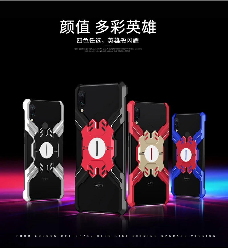 Металлический корпус мобильного телефона герой Marvel чехол для Xiaomi Redmi note7 металлический свободное закаленное стекло задняя крышка Coque Fundas