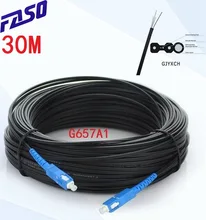 FASO 30M FTTH Outdoor Fiber Optic Drop Cable Patch Cord SC/UPC SX Core Single mode G657A1 Optical Fiber Jumper